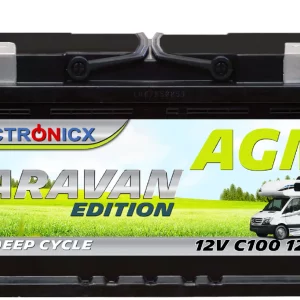 Electronicx Caravan Edition batteria AGM 120 AH 12 V camper barca alimentazione
